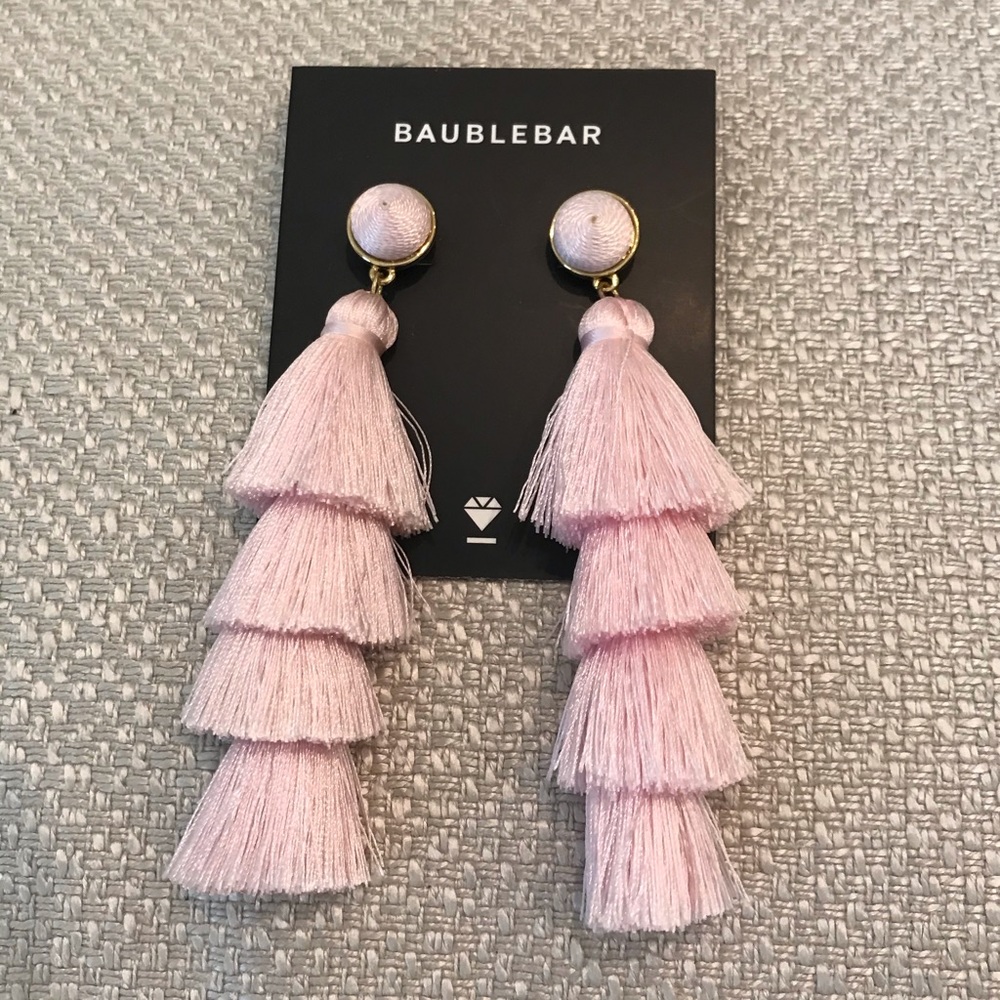 BaubleBar Pink Statement Dangle Earrings